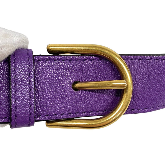 GUCCI Handbag 739076 leather purple GG Marmont Aphrodite Small Women Used Authentic
