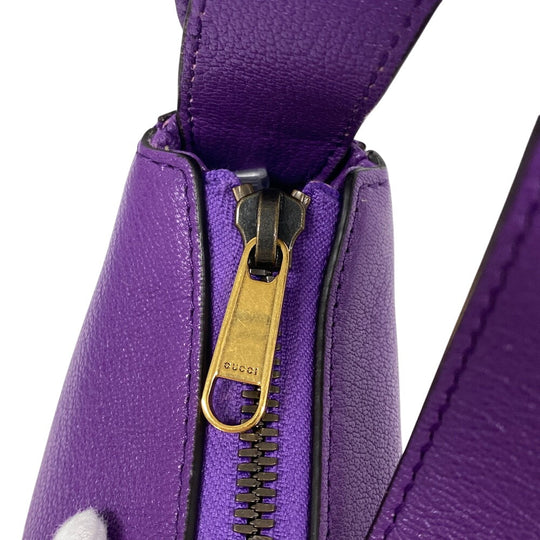 GUCCI Handbag 739076 leather purple GG Marmont Aphrodite Small Women Used Authentic