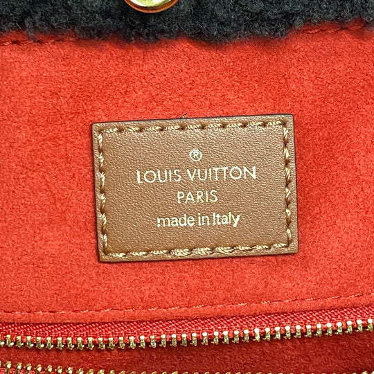 LOUIS VUITTON Handbag M55420 Monogram shearling, leather Brown Monogram teddy On-the-go GM Women Used Authentic