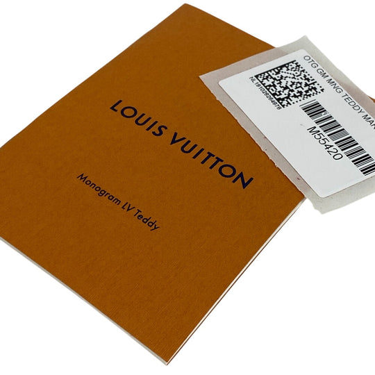 LOUIS VUITTON Handbag M55420 Monogram shearling, leather Brown Monogram teddy On-the-go GM Women Used Authentic