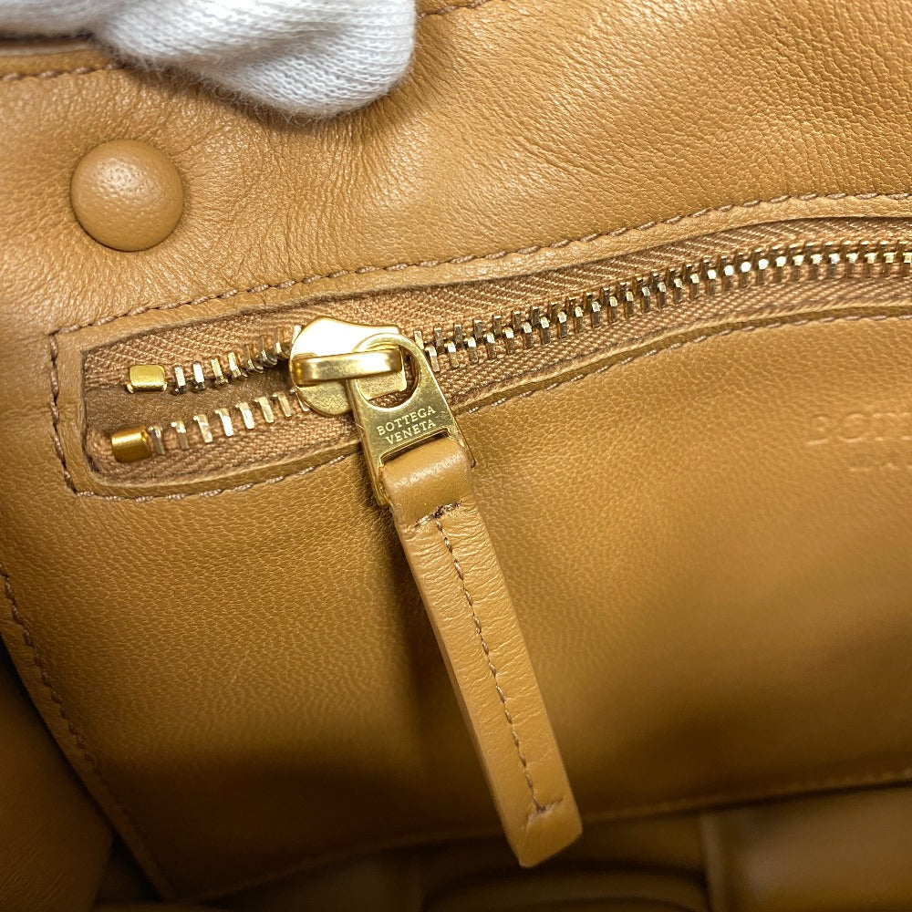 BOTTEGAVENETA Shoulder Bag leather caramel cassette maxi INTRECCIATO padded cassette Women Used Authentic