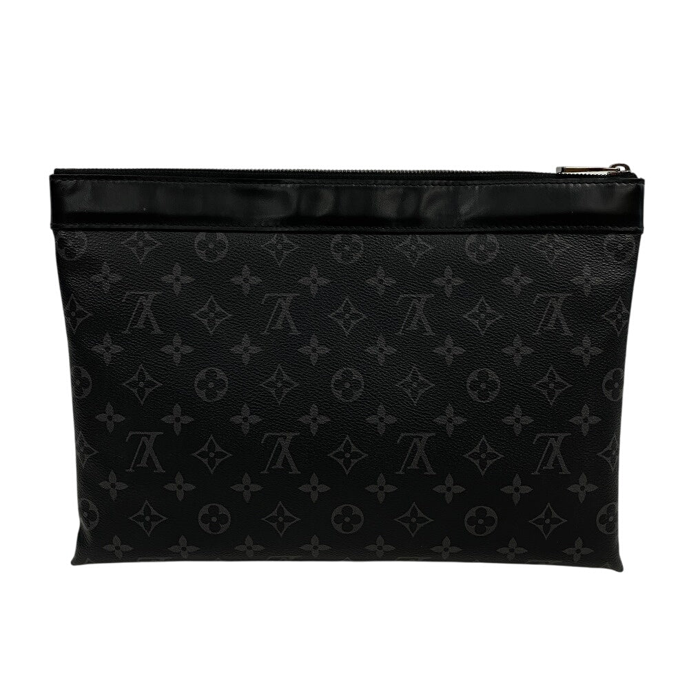 LOUIS VUITTON Pochette M62291 leather black Monogram Eclipse Discovery mens(Unisex) Used Authentic