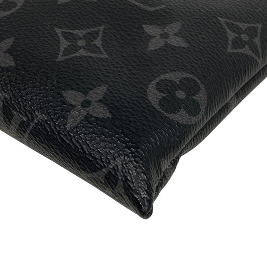 LOUIS VUITTON Pochette M62291 leather black Monogram Eclipse Discovery mens(Unisex) Used Authentic