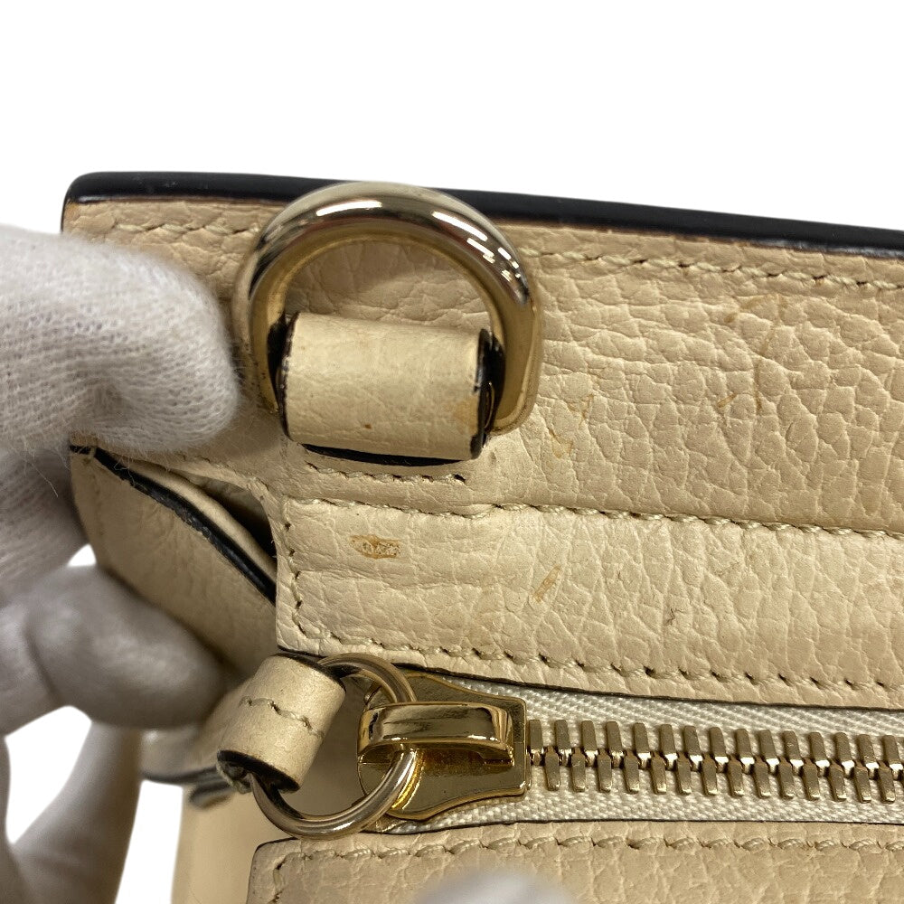 GUCCI Handbag 607722 leather beige Soho Women Used Authentic