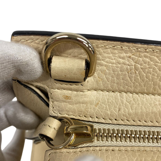 GUCCI Handbag 607722 leather beige Soho Women Used Authentic