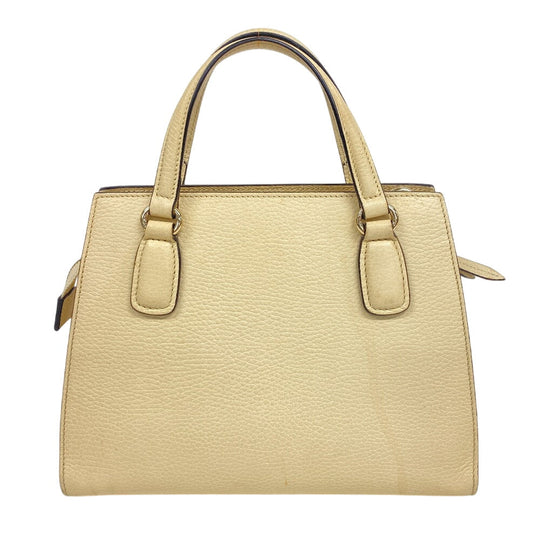 GUCCI Handbag 607722 leather beige Soho Women Used Authentic