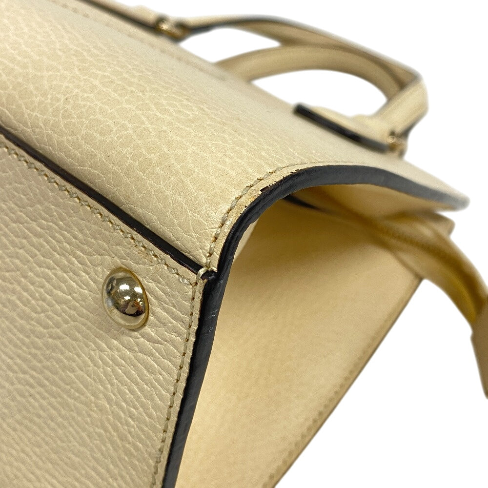 GUCCI Handbag 607722 leather beige Soho Women Used Authentic