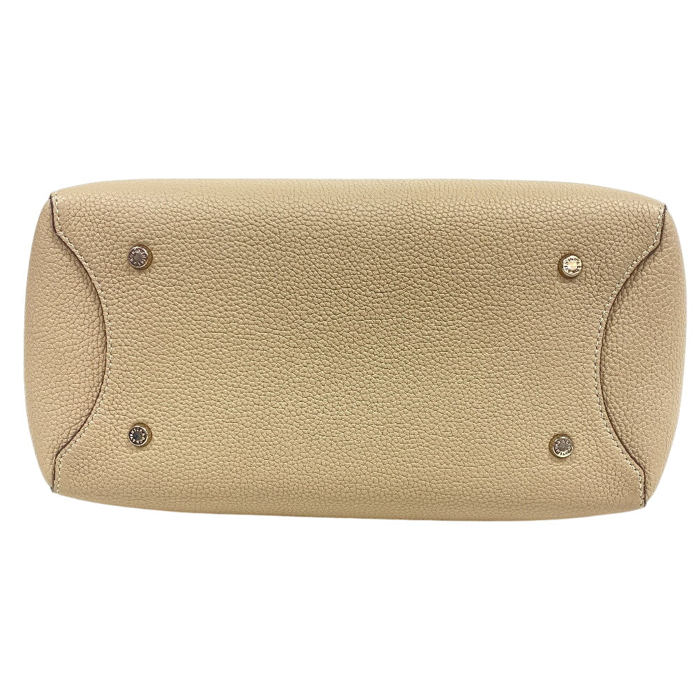 BONAVENTURA Handbag leather beige 2WAY Shoulder Bag Mia Women Used Authentic