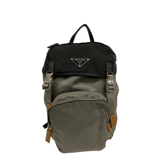 PRADA Backpack 1BZ039 Nylon, Leather gray Test Women(Unisex) Used Authentic