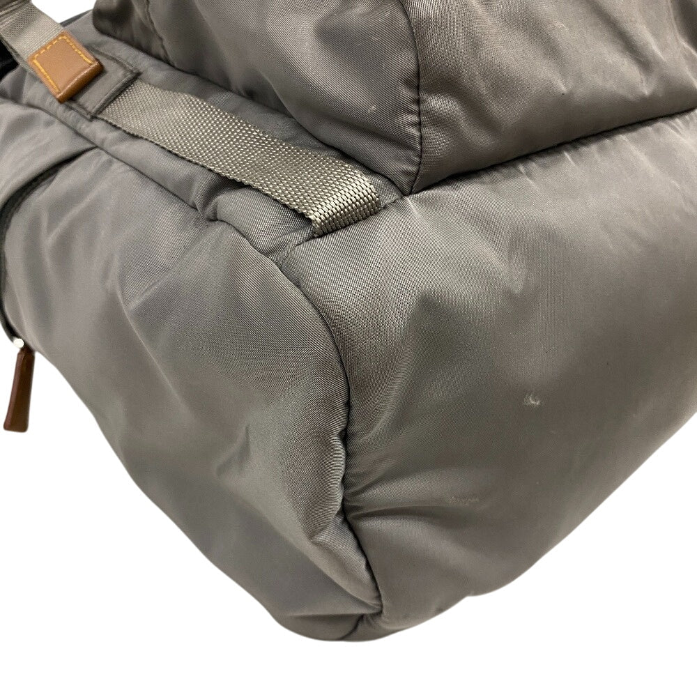 PRADA Backpack 1BZ039 Nylon, Leather gray Test Women(Unisex) Used Authentic