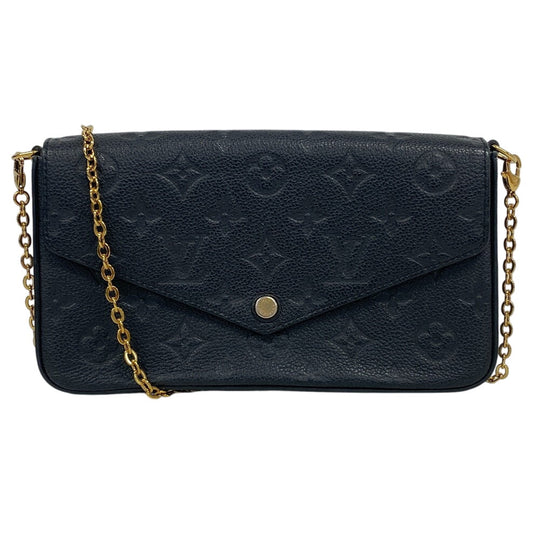 LOUIS VUITTON Pochette M82477 leather Noir Monogram Ann Platt Pochette Felice Women Used Authentic