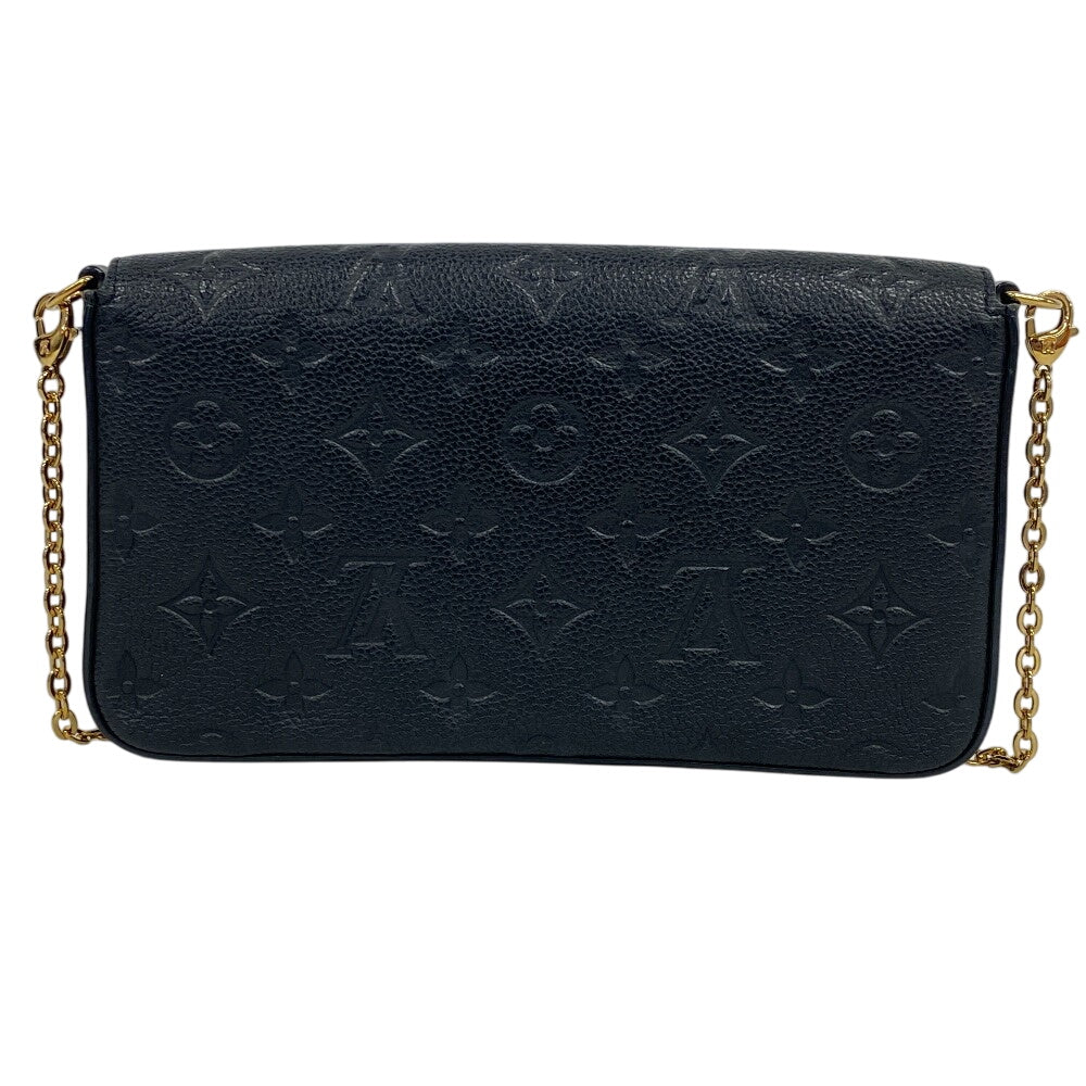 LOUIS VUITTON Pochette M82477 leather Noir Monogram Ann Platt Pochette Felice Women Used Authentic