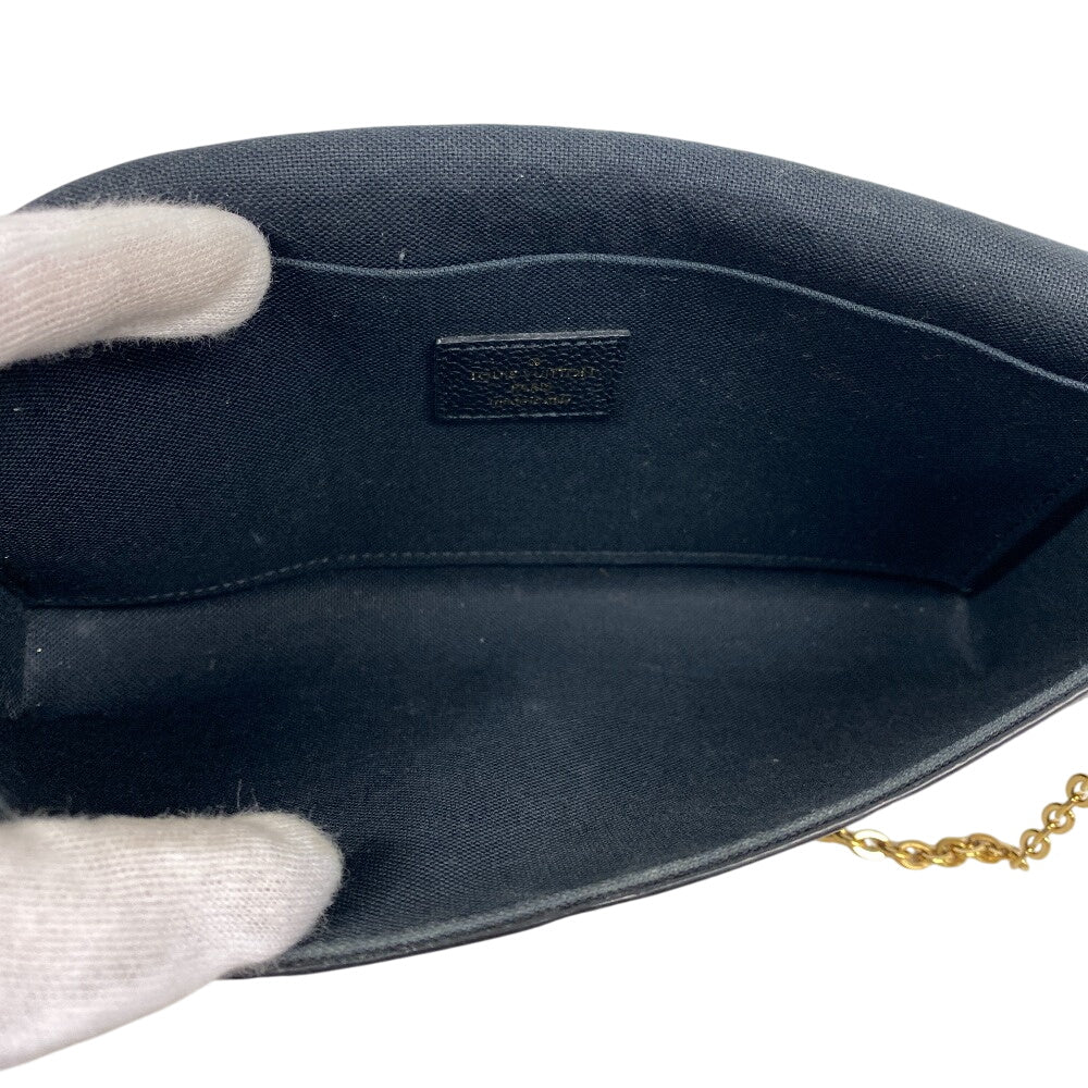 LOUIS VUITTON Pochette M82477 leather Noir Monogram Ann Platt Pochette Felice Women Used Authentic