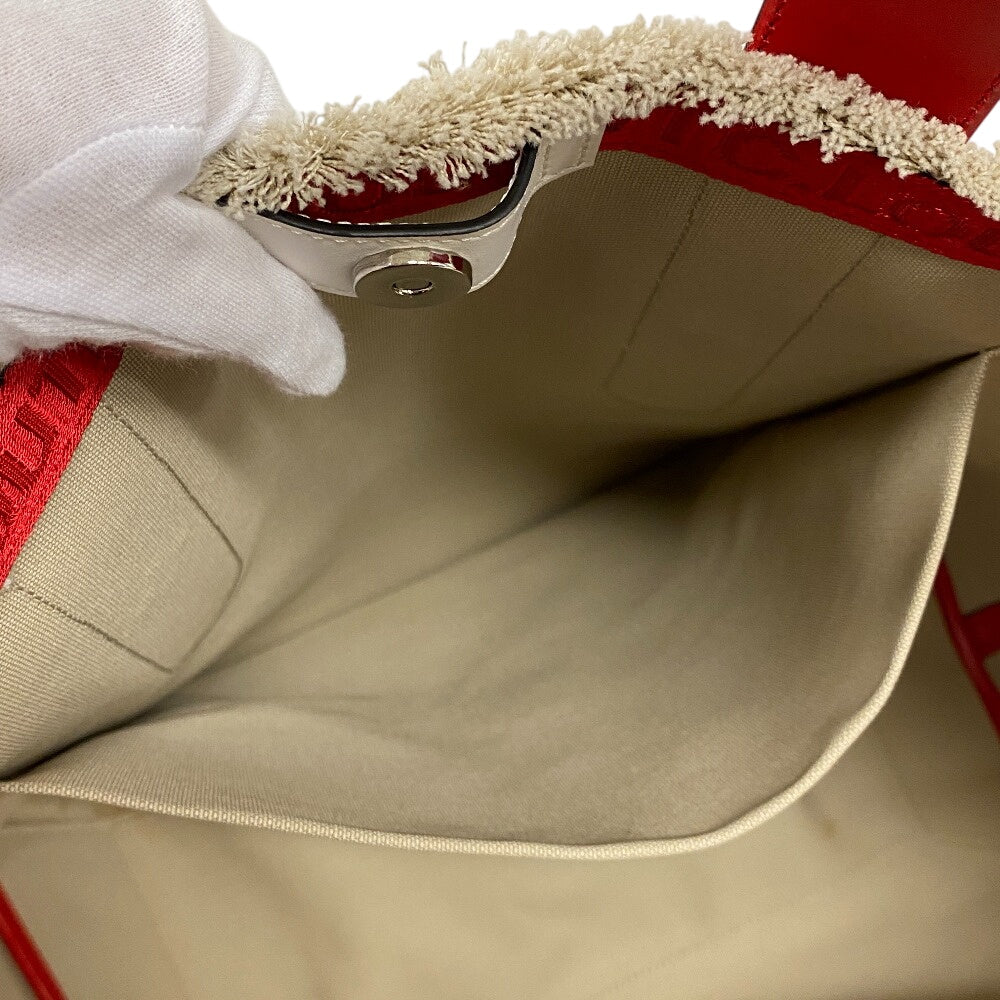 Christian Louboutin Tote Bag 3215052 Canvas, Leather beige Studs flange bus Women(Unisex) Used Authentic