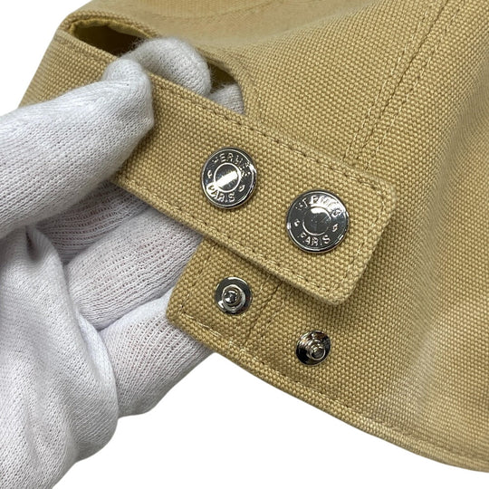 HERMES cap cotton beige Serena Seashell unisex(Unisex) 58 Used Authentic