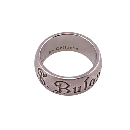BVLGARI Ring Silver925 Silver Save the Children Charity Ring mens 52 Used Authentic