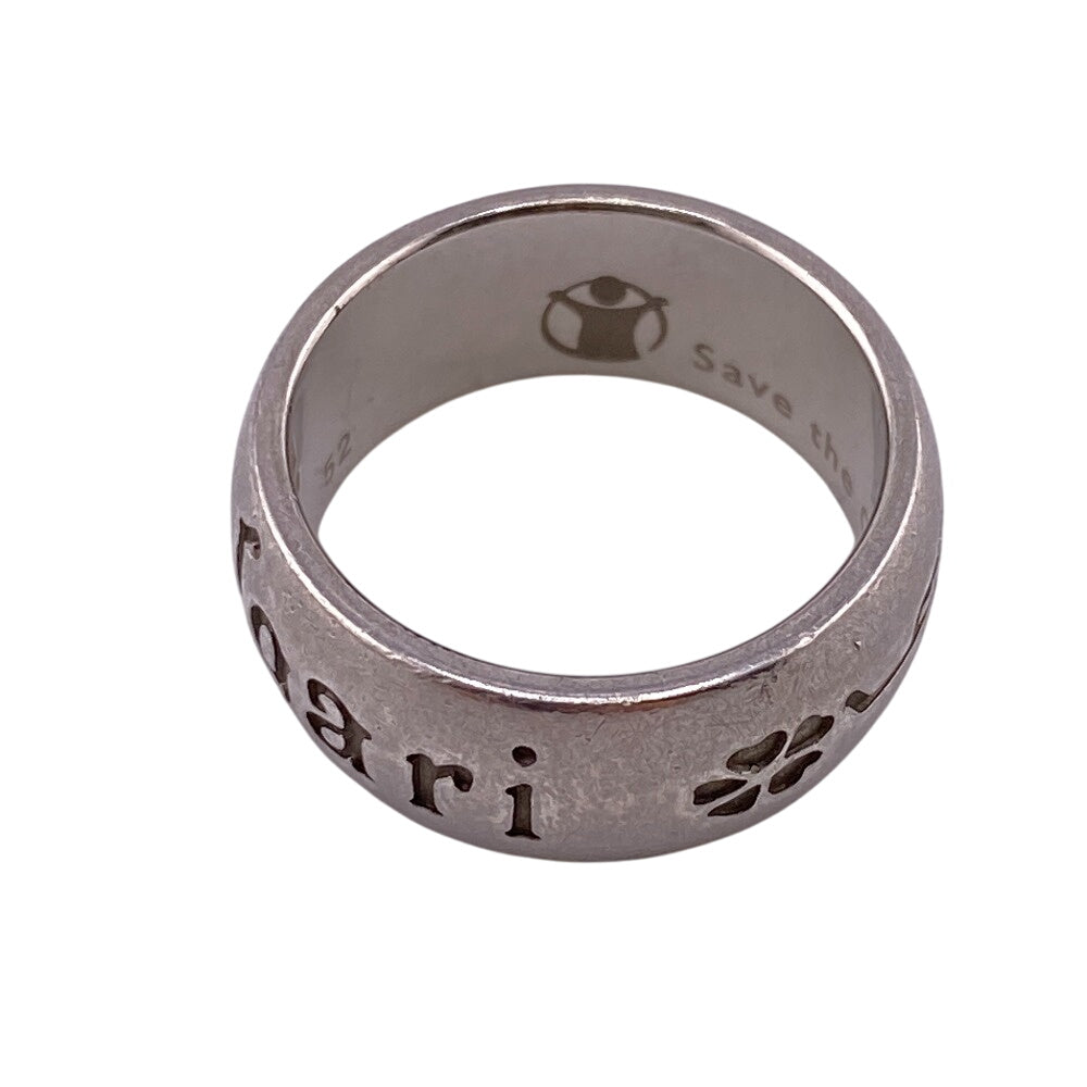BVLGARI Ring Silver925 Silver Save the Children Charity Ring mens 52 Used Authentic