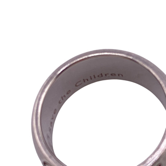 BVLGARI Ring Silver925 Silver Save the Children Charity Ring mens 52 Used Authentic