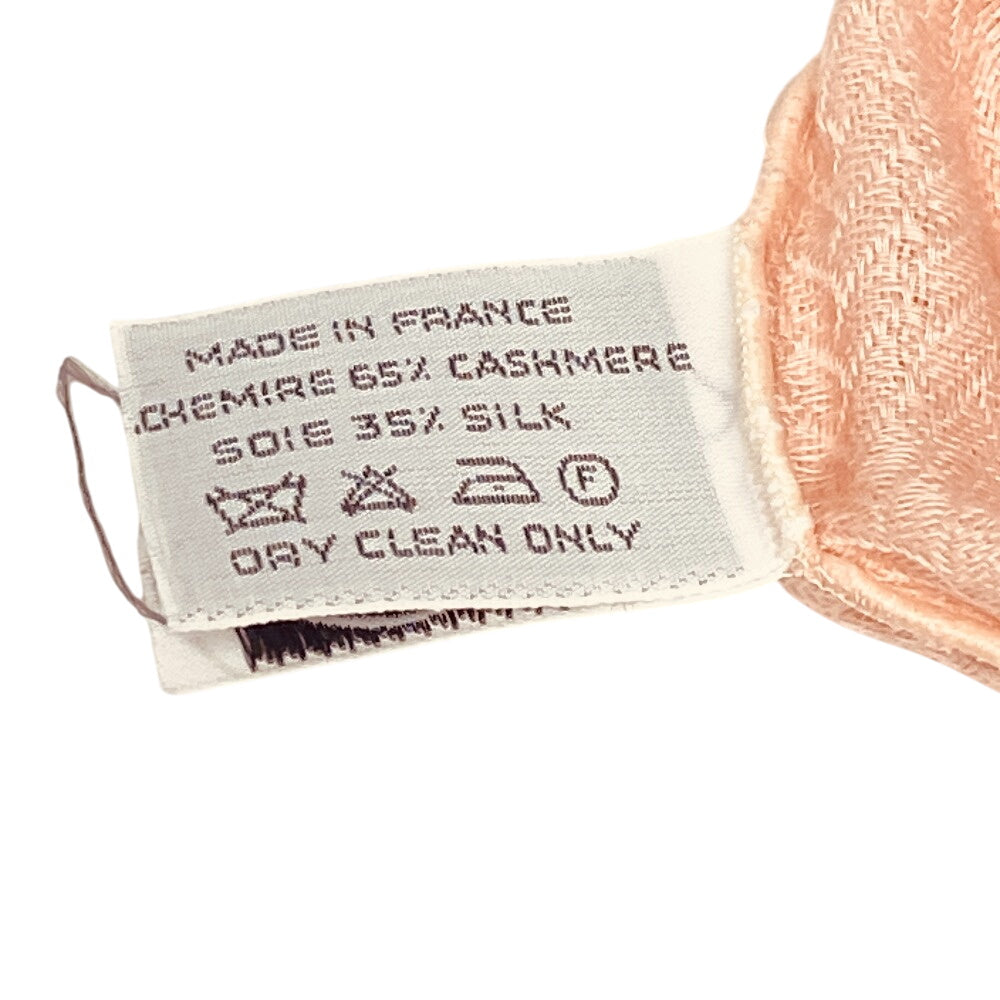 HERMES Stall Cashmere, Silk pink Bookplate New Libris Women Used Authentic