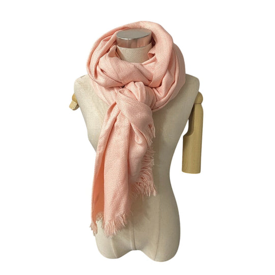 HERMES Stall Cashmere, Silk pink Bookplate New Libris Women Used Authentic