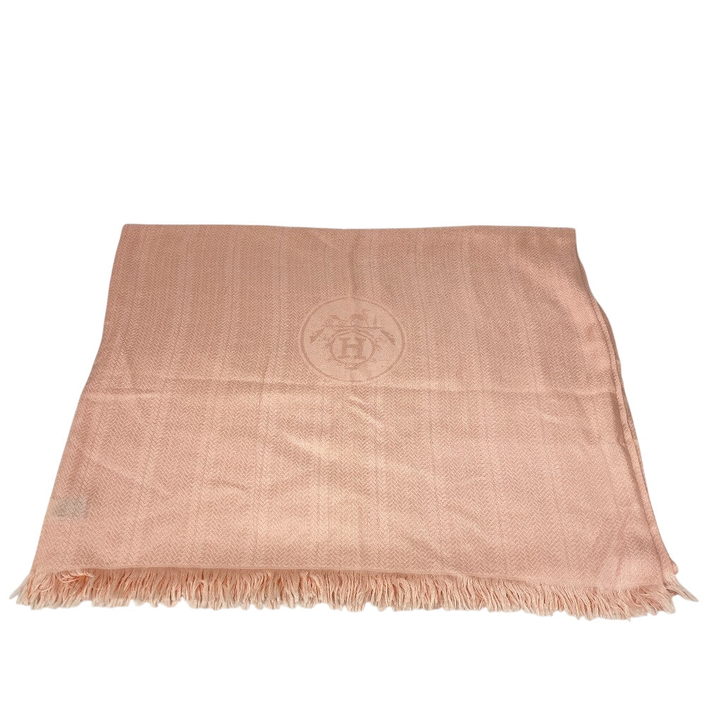 HERMES Stall Cashmere, Silk pink Bookplate New Libris Women Used Authentic