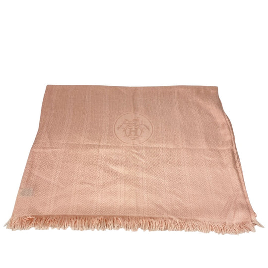 HERMES Stall Cashmere, Silk pink Bookplate New Libris Women Used Authentic