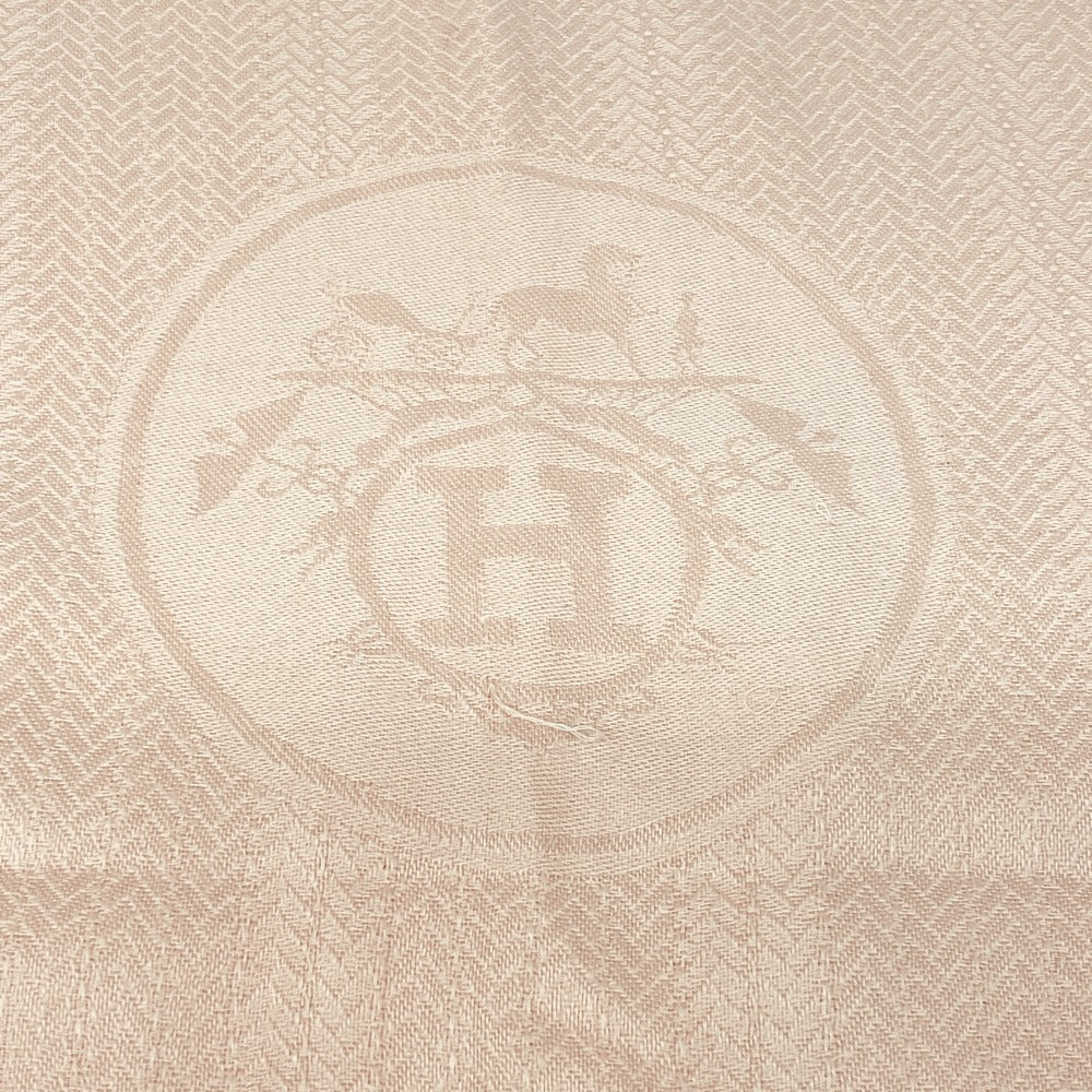HERMES Stall Cashmere, Silk pink Bookplate New Libris Women Used Authentic