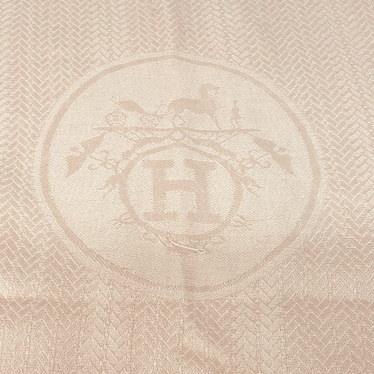HERMES Stall Cashmere, Silk pink Bookplate New Libris Women Used Authentic