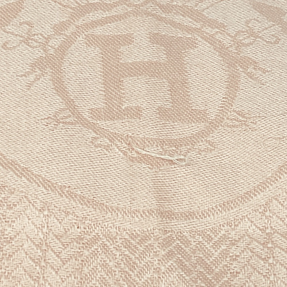 HERMES Stall Cashmere, Silk pink Bookplate New Libris Women Used Authentic