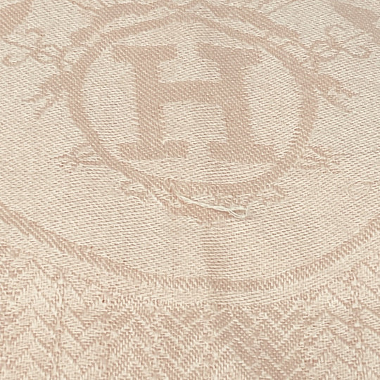 HERMES Stall Cashmere, Silk pink Bookplate New Libris Women Used Authentic