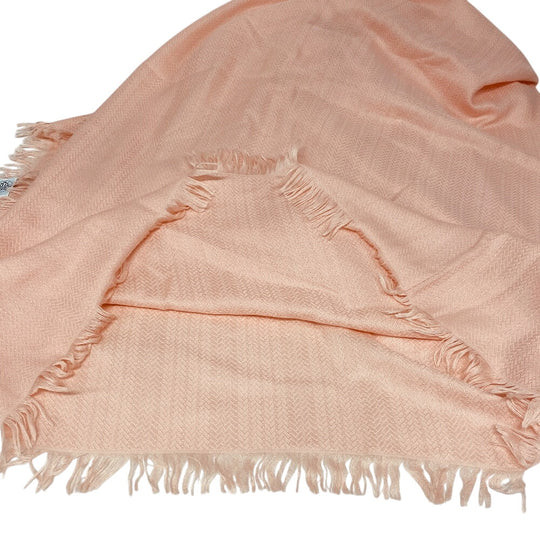 HERMES Stall Cashmere, Silk pink Bookplate New Libris Women Used Authentic