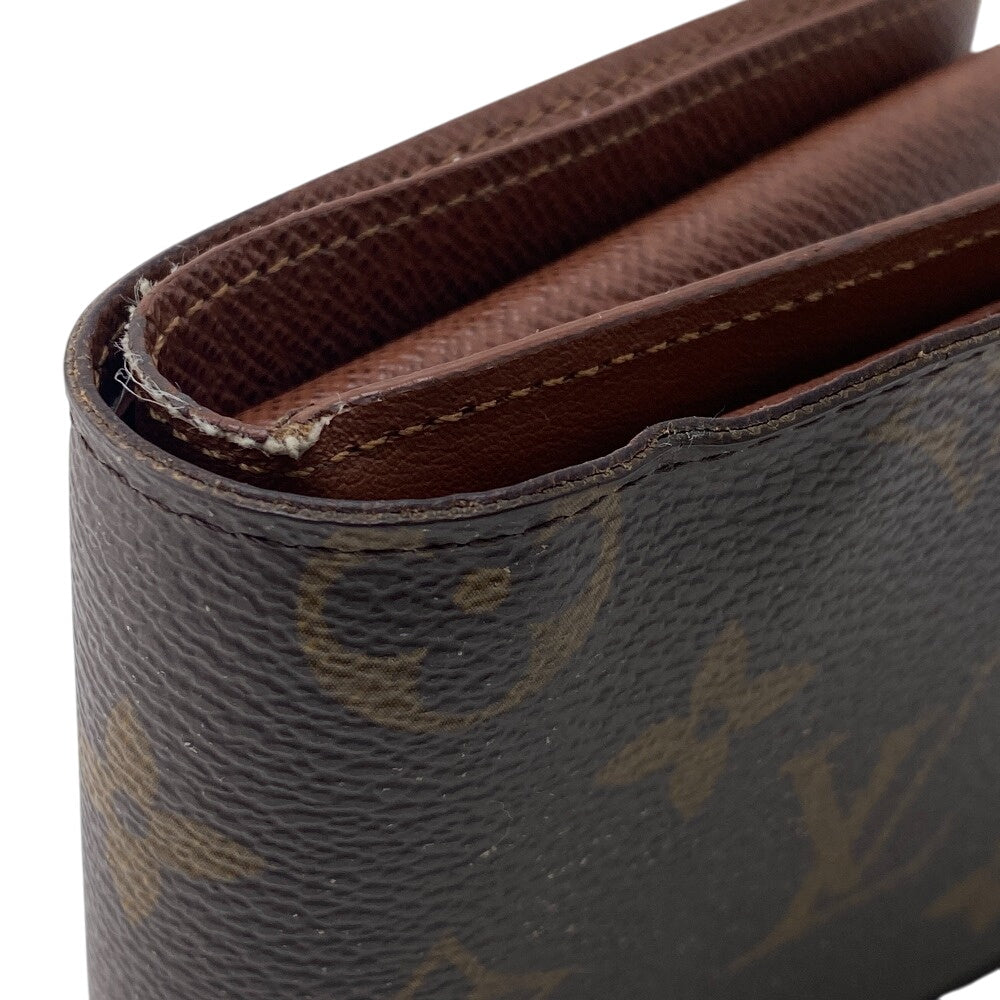 LOUIS VUITTON Bifold Wallet M62288 leather Brown Compact wallet Monogram Portefeuille Marco NM mens Used Authentic