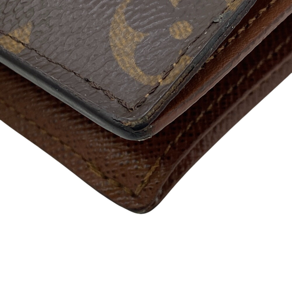 LOUIS VUITTON Bifold Wallet M62288 leather Brown Compact wallet Monogram Portefeuille Marco NM mens Used Authentic