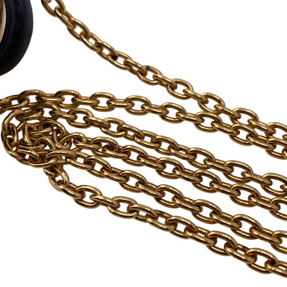 LOUIS VUITTON Necklace M80253 leather Brown Accessory case Pill case Reverse Monogram micro cannes Women Used Authentic