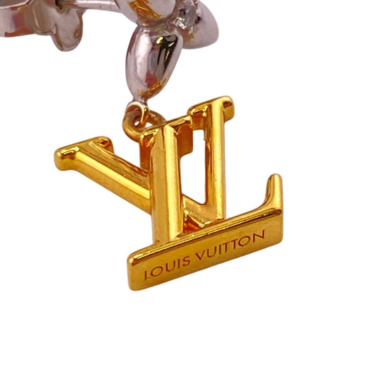 LOUIS VUITTON Pierce M01287 Gold Plated gold Pierce pendant LV iconic flower Women Used Authentic