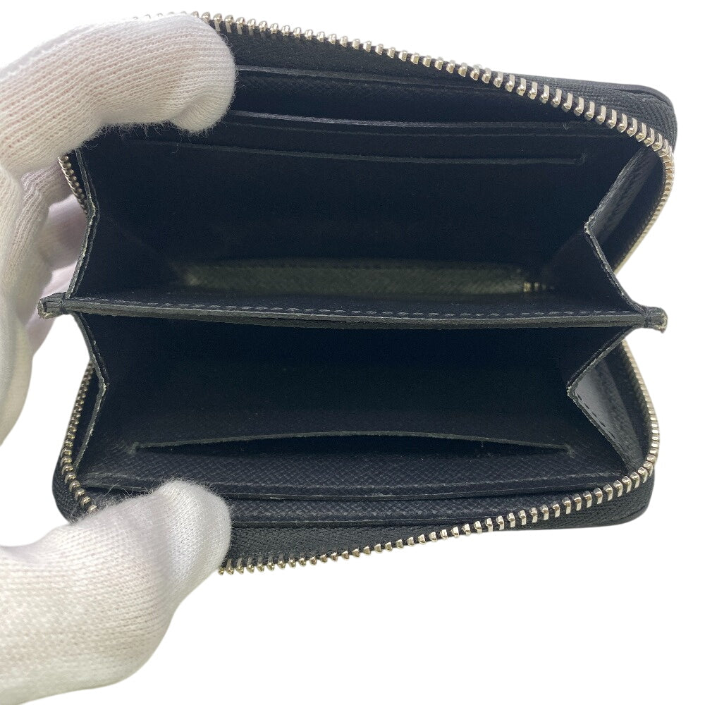 LOUIS VUITTON Coin case M30511 Noir Taiga Zip around purse mens Used Authentic
