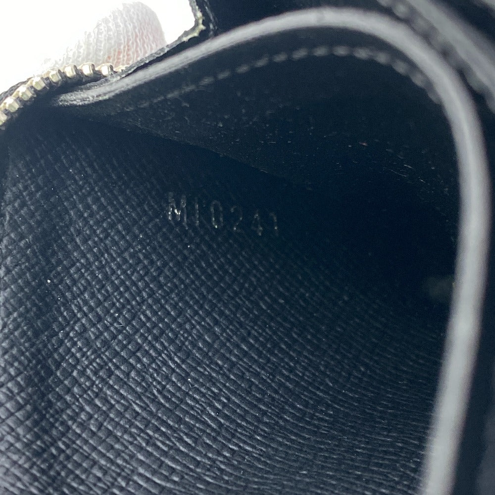 LOUIS VUITTON Coin case M30511 Noir Taiga Zip around purse mens Used Authentic