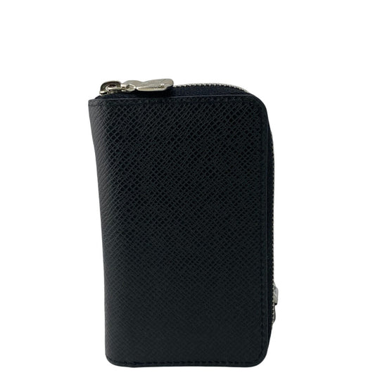 LOUIS VUITTON Coin case M30511 Noir Taiga Zip around purse mens Used Authentic