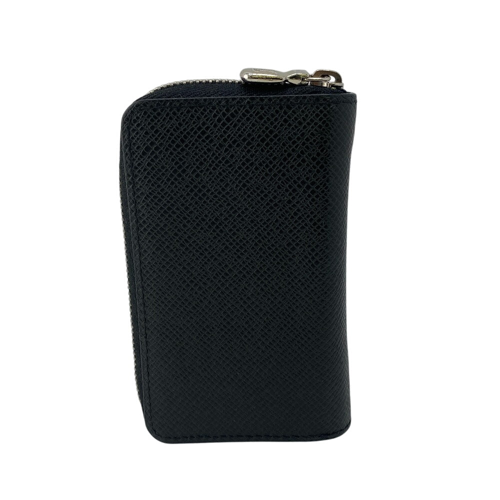 LOUIS VUITTON Coin case M30511 Noir Taiga Zip around purse mens Used Authentic
