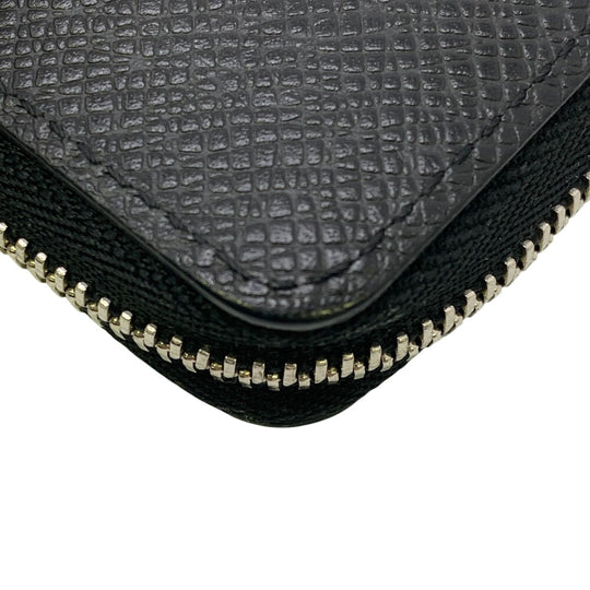 LOUIS VUITTON Coin case M30511 Noir Taiga Zip around purse mens Used Authentic