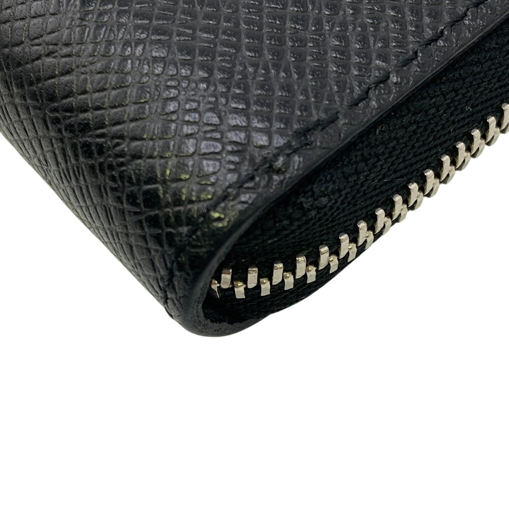 LOUIS VUITTON Coin case M30511 Noir Taiga Zip around purse mens Used Authentic