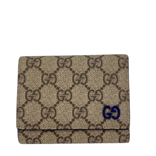 GUCCI Tri-fold wallet 769225 PVC, Leather beige GG Supreme GG Details(Unisex) Used Authentic