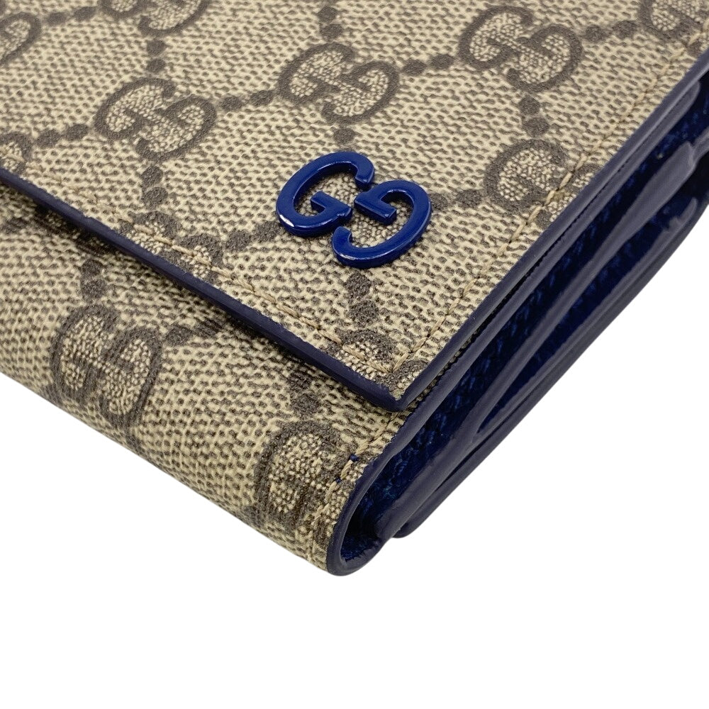 GUCCI Tri-fold wallet 769225 PVC, Leather beige GG Supreme GG Details(Unisex) Used Authentic