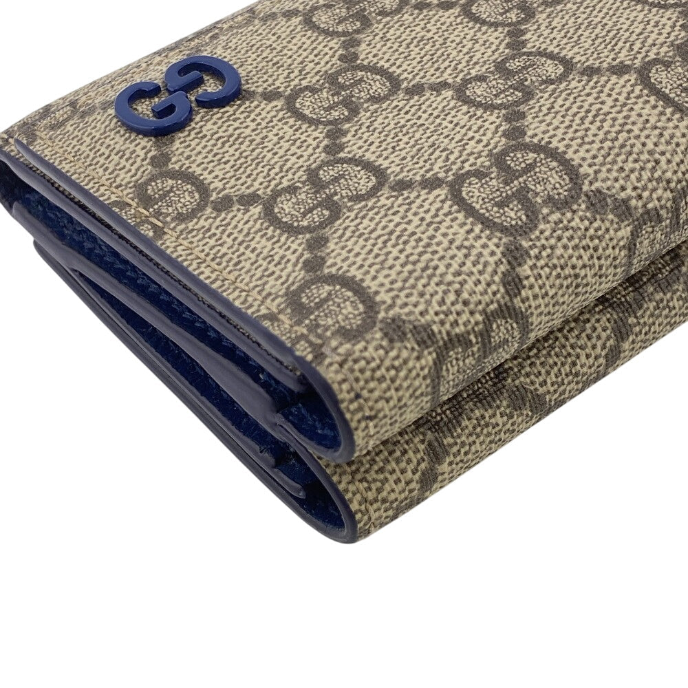 GUCCI Tri-fold wallet 769225 PVC, Leather beige GG Supreme GG Details(Unisex) Used Authentic
