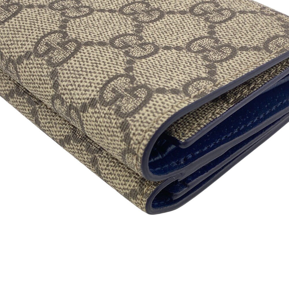 GUCCI Tri-fold wallet 769225 PVC, Leather beige GG Supreme GG Details(Unisex) Used Authentic