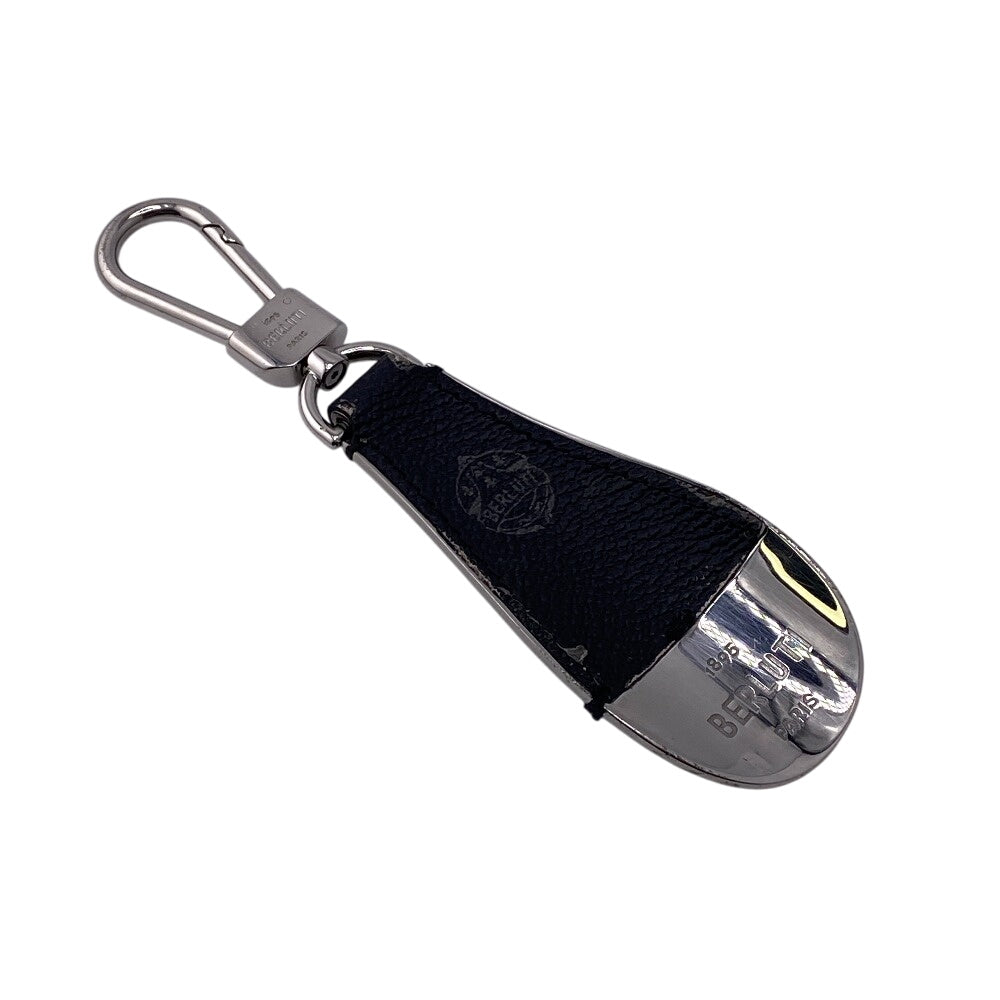 Berluti charm leather black Shoehorn Calligraphy mens Used Authentic