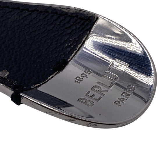 Berluti charm leather black Shoehorn Calligraphy mens Used Authentic