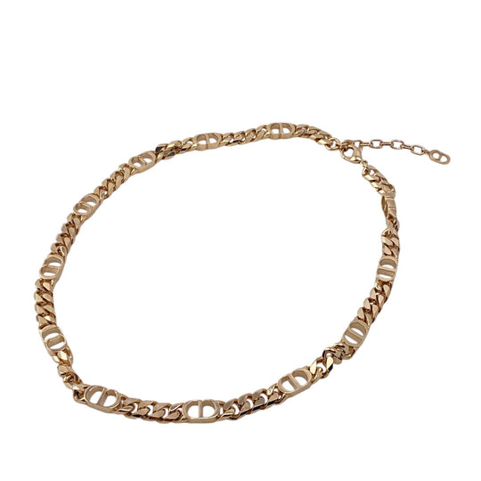 Dior Necklace Gold Plated gold CD ICON Chain link unisex(Unisex) Used Authentic