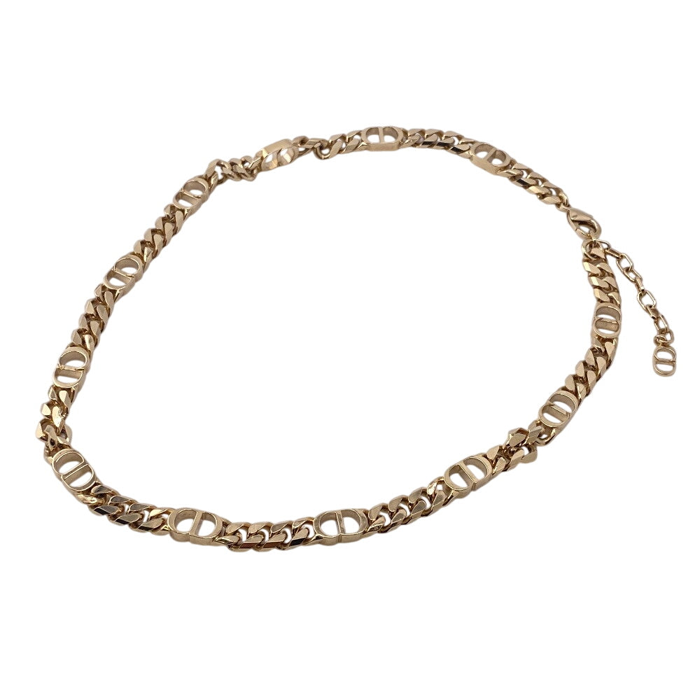 Dior Necklace Gold Plated gold CD ICON Chain link unisex(Unisex) Used Authentic