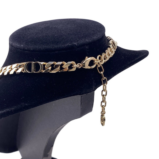 Dior Necklace Gold Plated gold CD ICON Chain link unisex(Unisex) Used Authentic